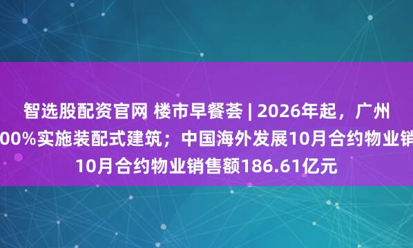智选股配资官网 楼市早餐荟 | 2026年起,广州出让的居住用地100%实施装配式建筑;中国海外发展10月合约物业销售额186.61亿元